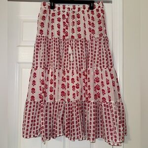 Philosophy pink and White Maxi Skirt